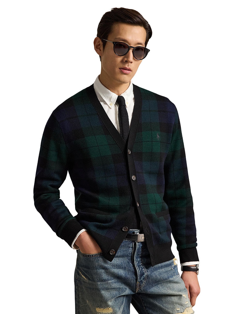 Suéter cuello v para hombre 13