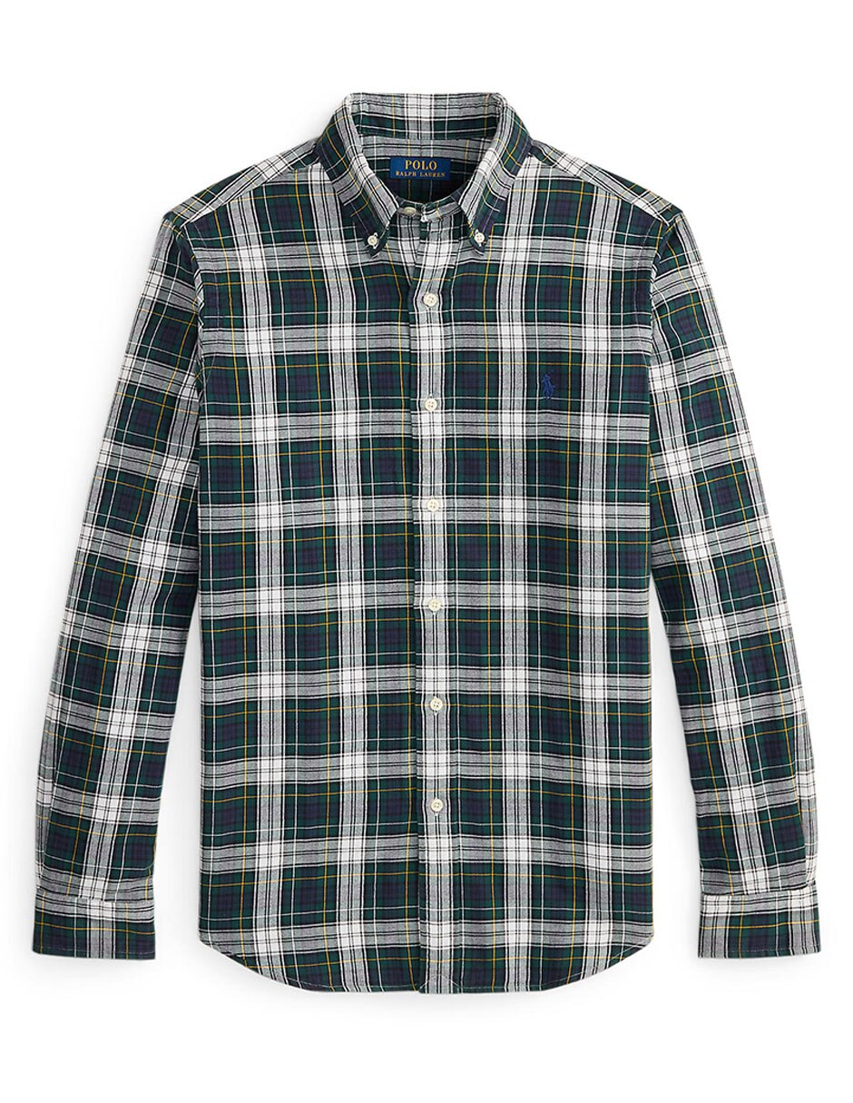 Camisa casual de algodón manga larga para hombre 7
