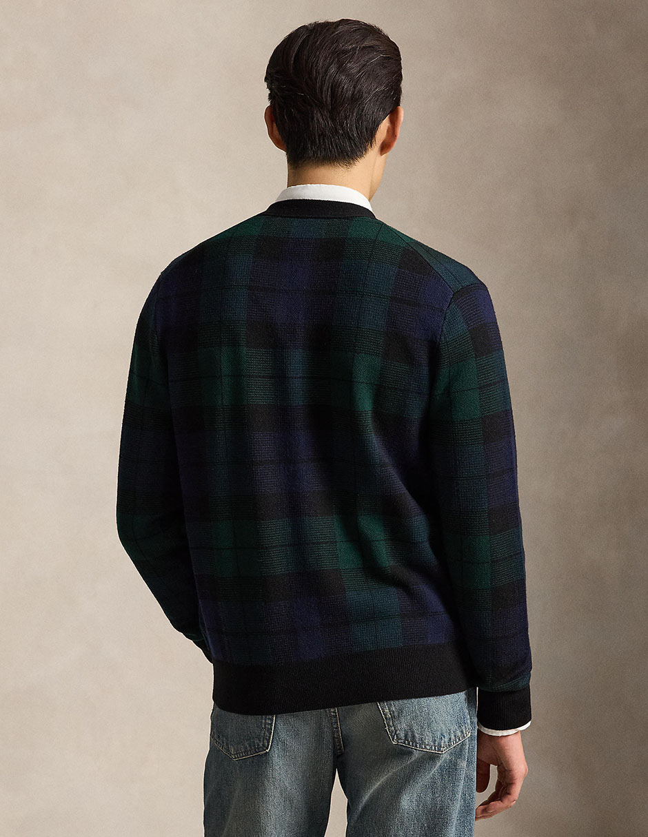 Suéter cuello v para hombre 11