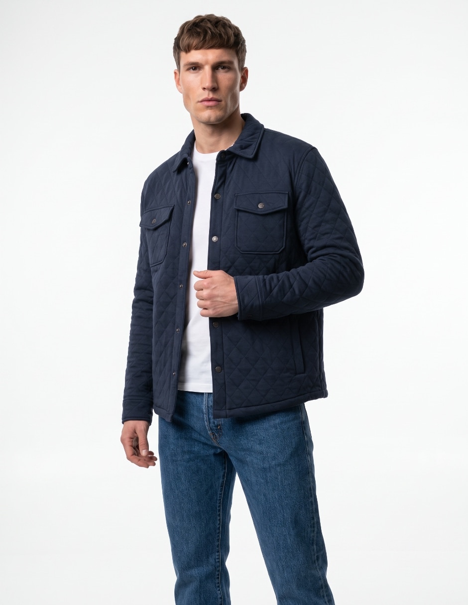 Sobrecamisa business casual de algodón manga larga para hombre Sobrecamisa business casual de algodón manga larga para hombre