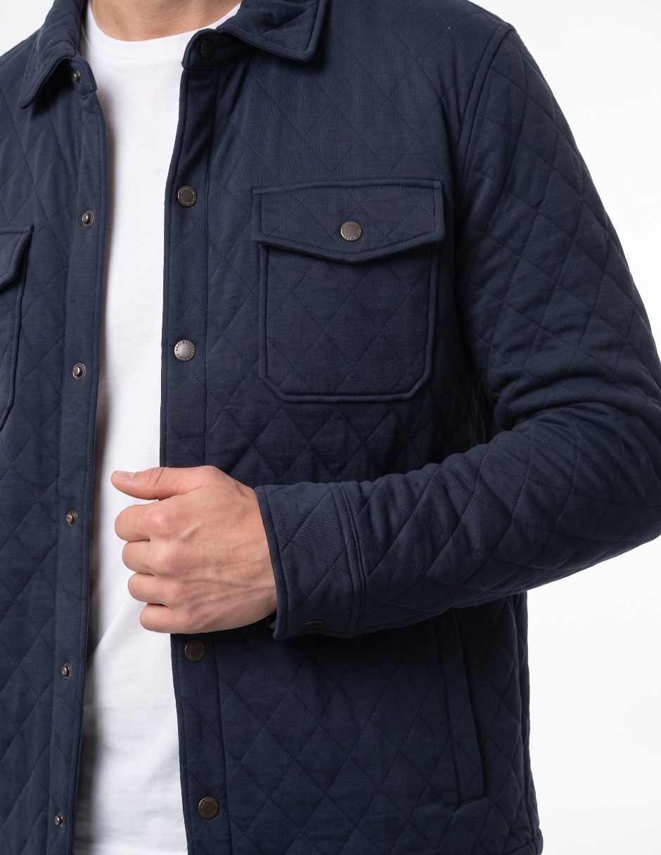 Sobrecamisa business casual de algodón manga larga para hombre 4