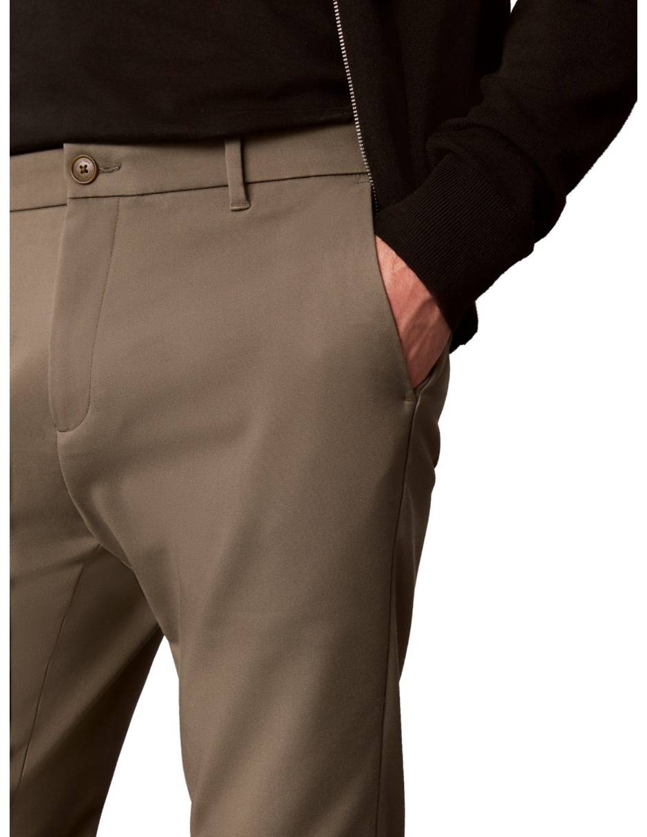 Pantalón casual regular slim modern stretch trouser para hombre 4