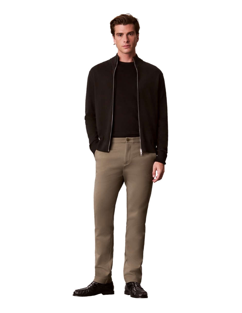 Pantalón casual regular slim modern stretch trouser para hombre 2