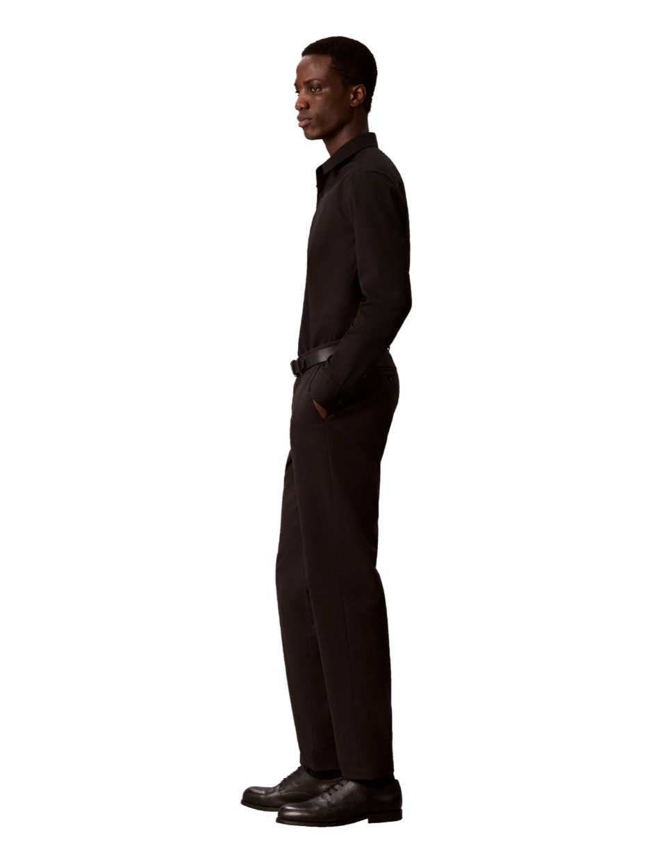 Pantalón chino regular stretch sateen bottoms para hombre 4