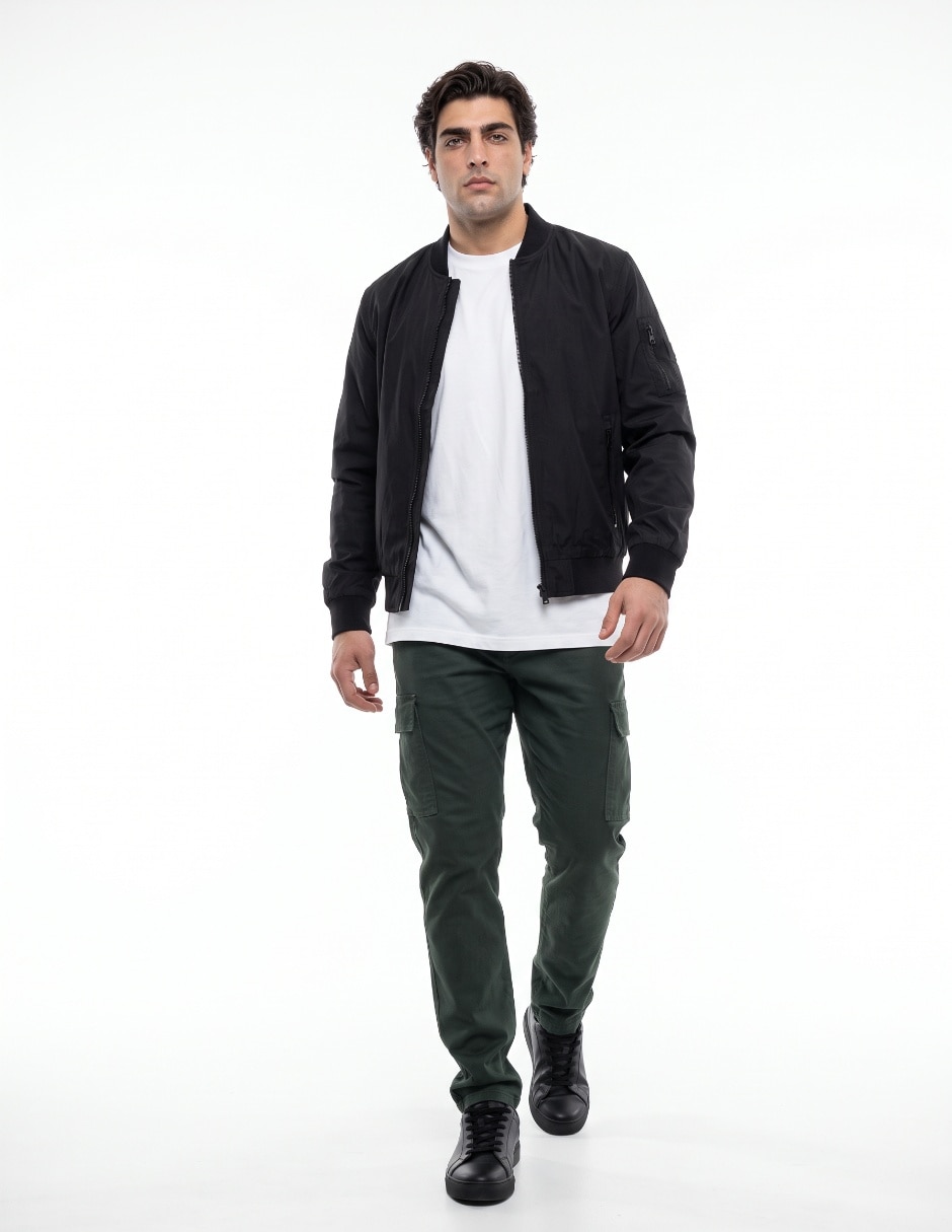 Chamarra bomber sin capucha para hombre 3