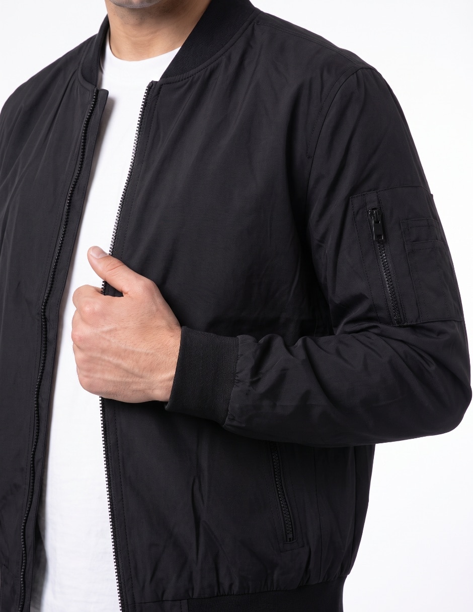 Chamarra bomber sin capucha para hombre 4