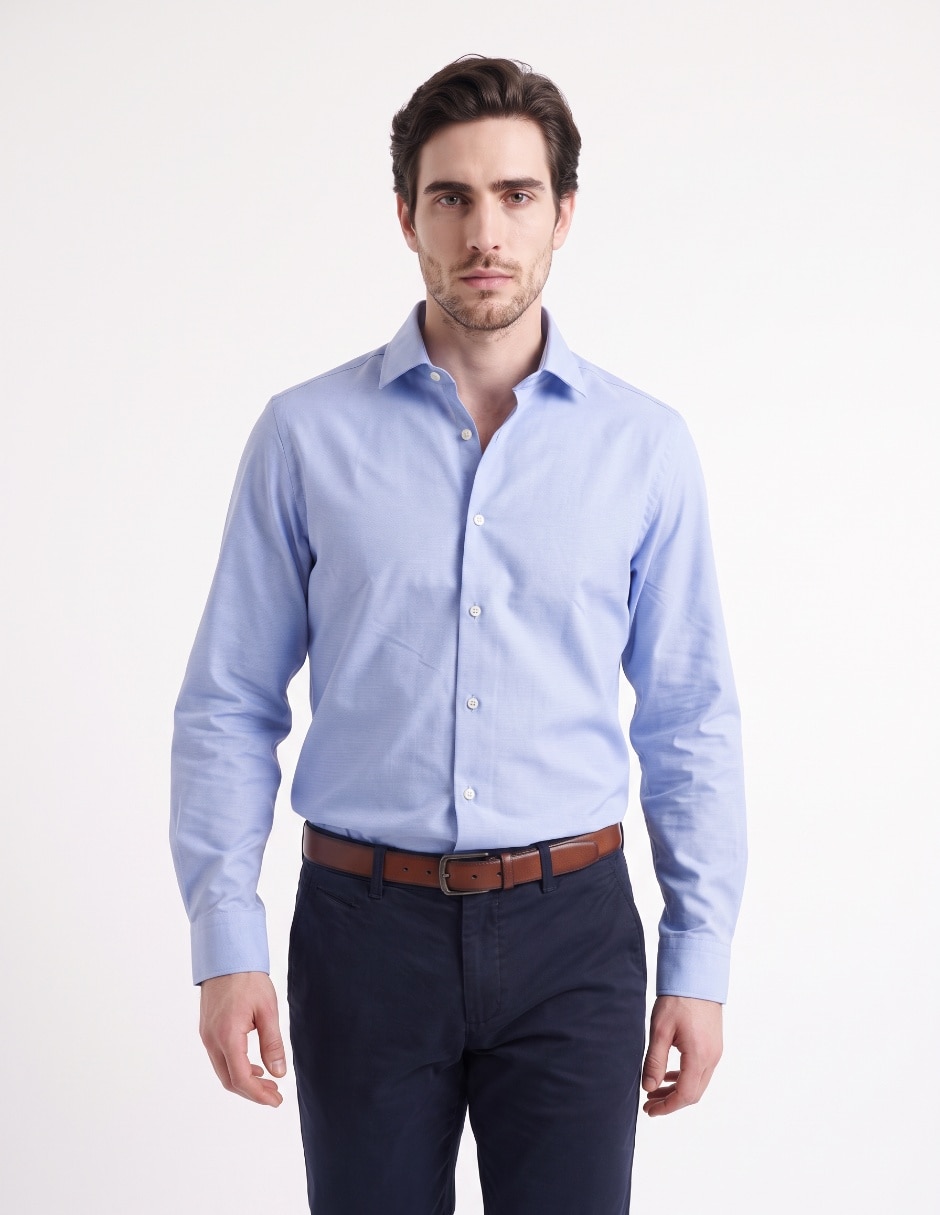 Camisa casual de algodón manga larga para hombre Camisa casual de algodón manga larga para hombre