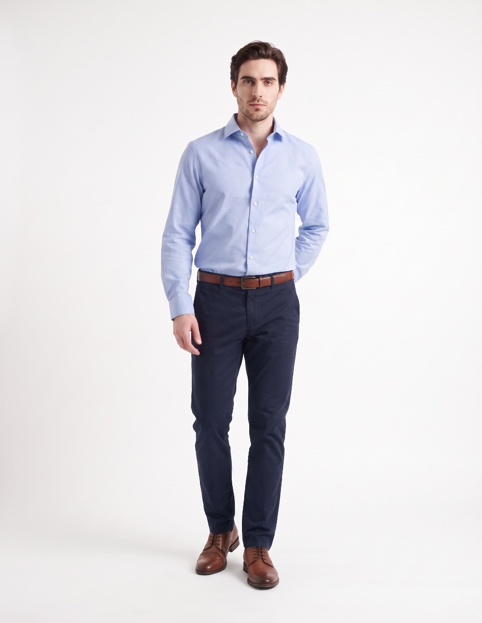 Camisa casual de algodón manga larga para hombre 3