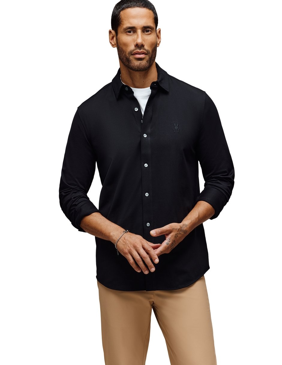 Camisa casual jackson manga larga para hombre 4