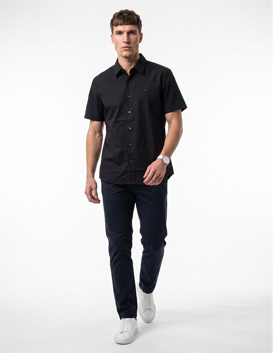 Camisa casual de algodón manga corta para hombre Camisa casual de algodón manga corta para hombre