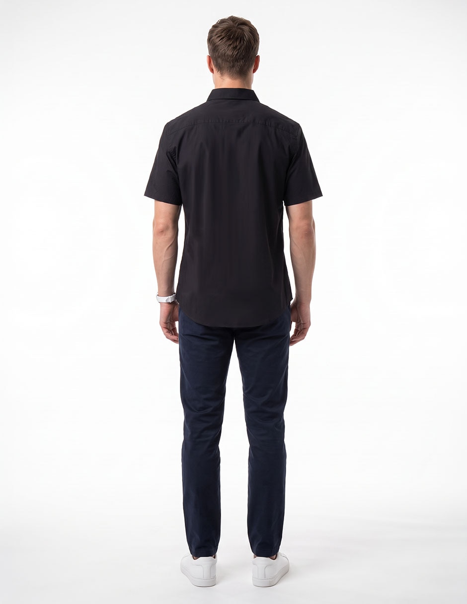 Camisa casual de algodón manga corta para hombre 4