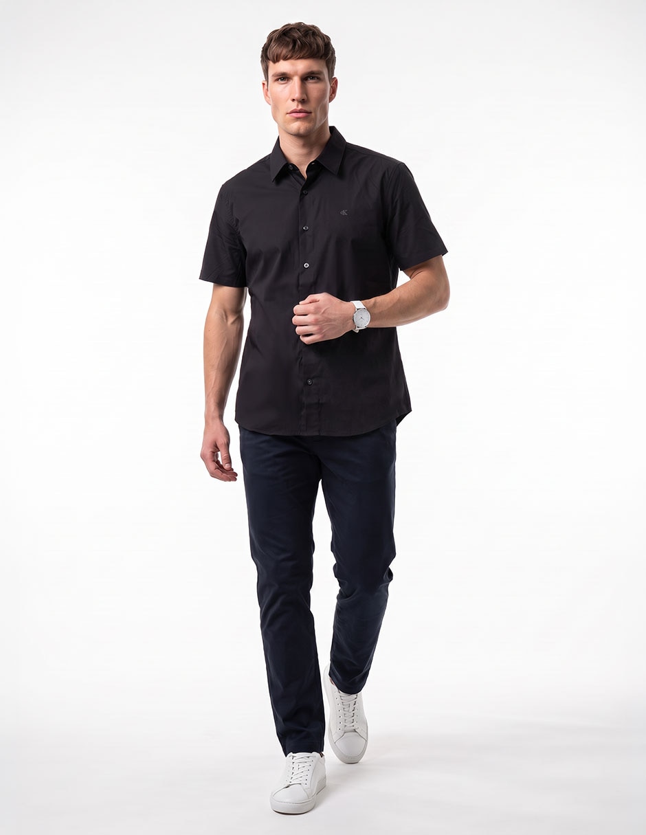 Camisa casual de algodón manga corta para hombre 3