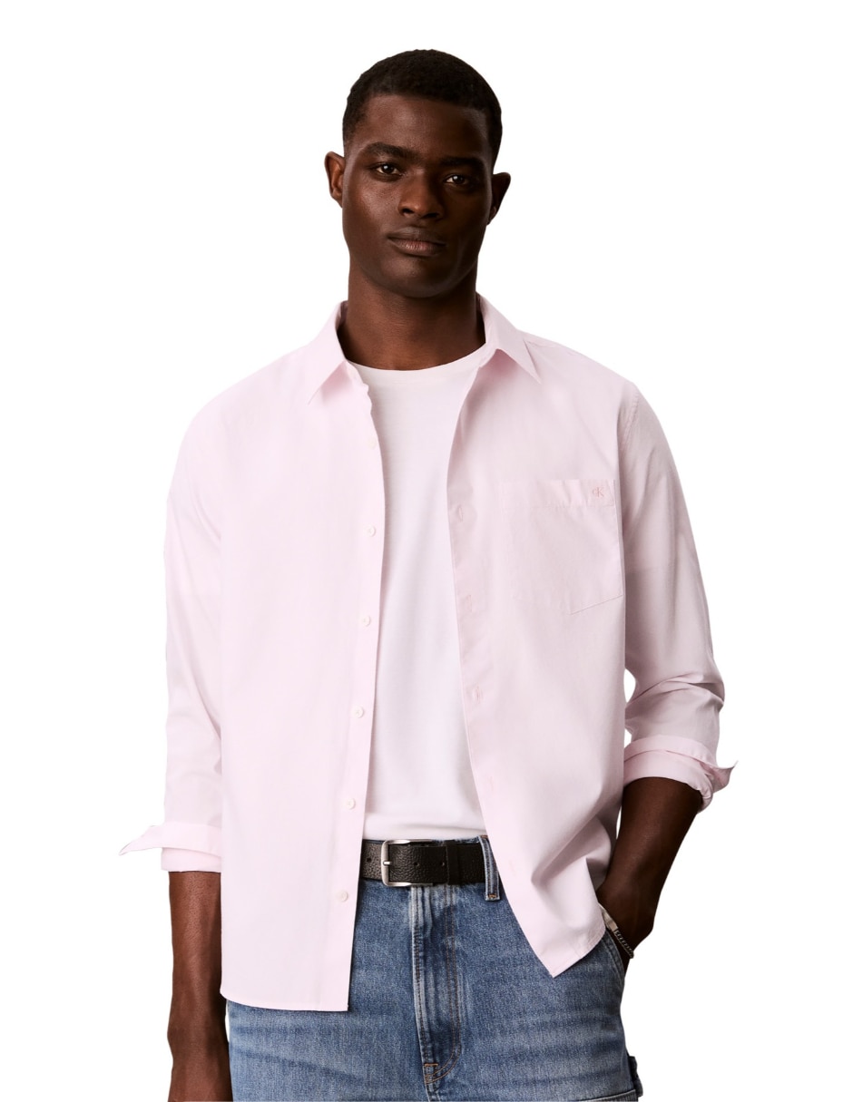 Camisa casual de algodón manga larga para hombre Camisa casual de algodón manga larga para hombre