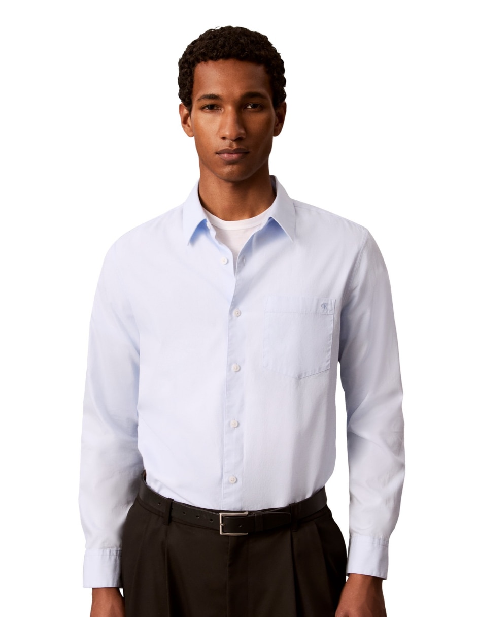 Camisa casual de algodón manga larga para hombre Camisa casual de algodón manga larga para hombre