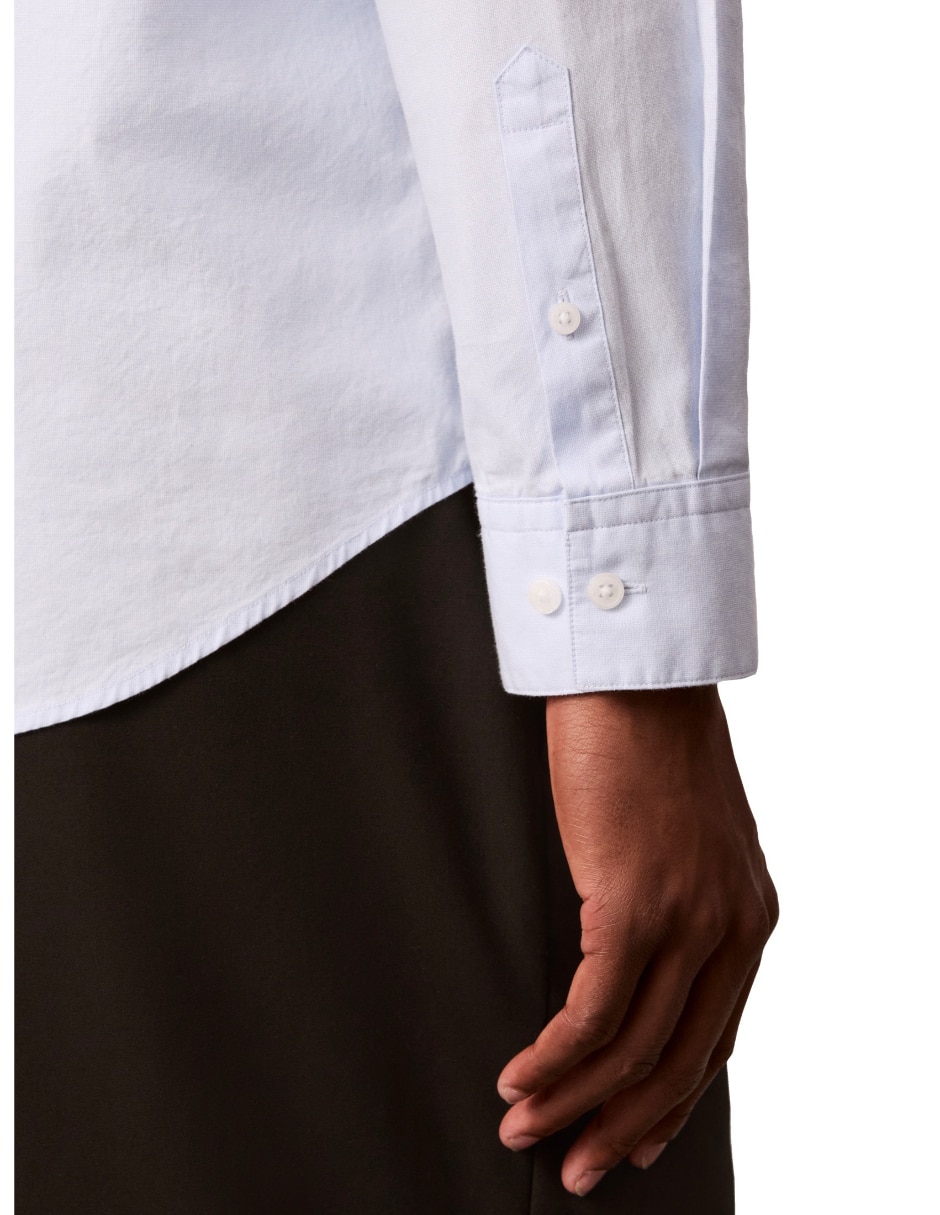 Camisa casual de algodón manga larga para hombre 4