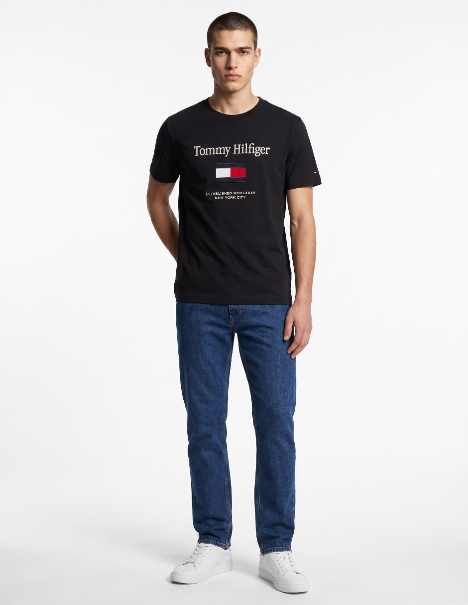 Playera Tommy cuello redondo para hombre