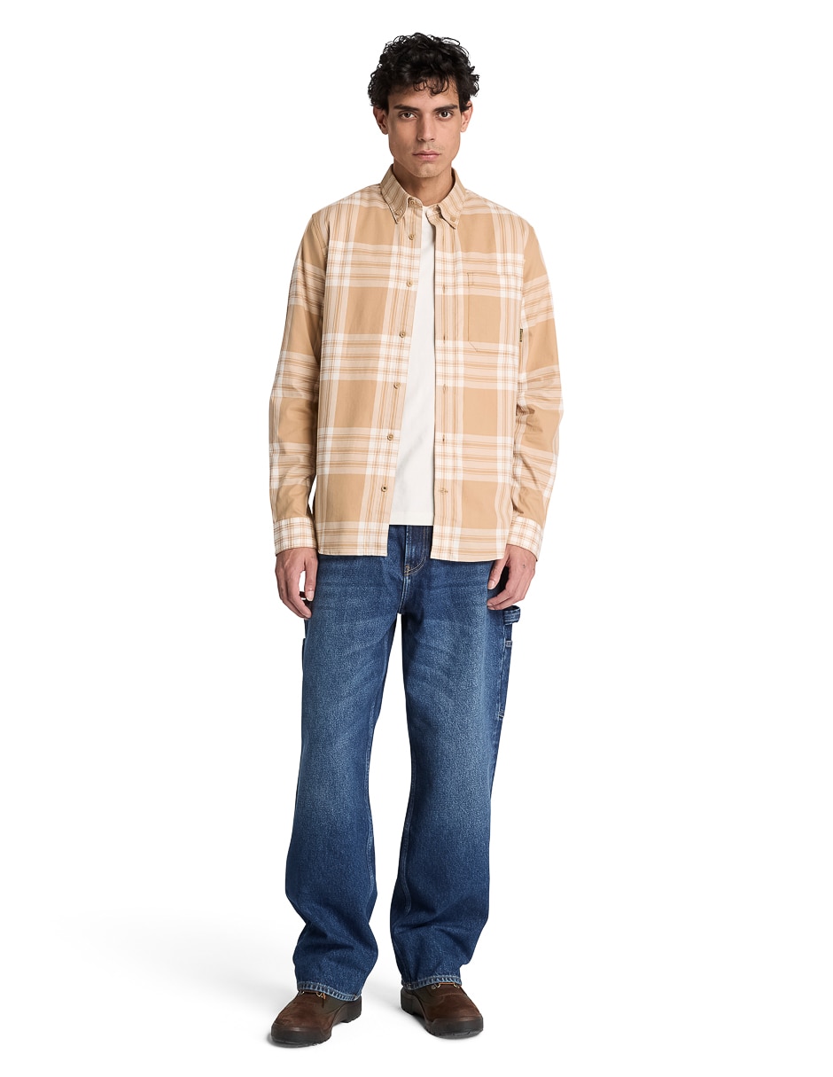 Camisa casual manga larga para hombre 4