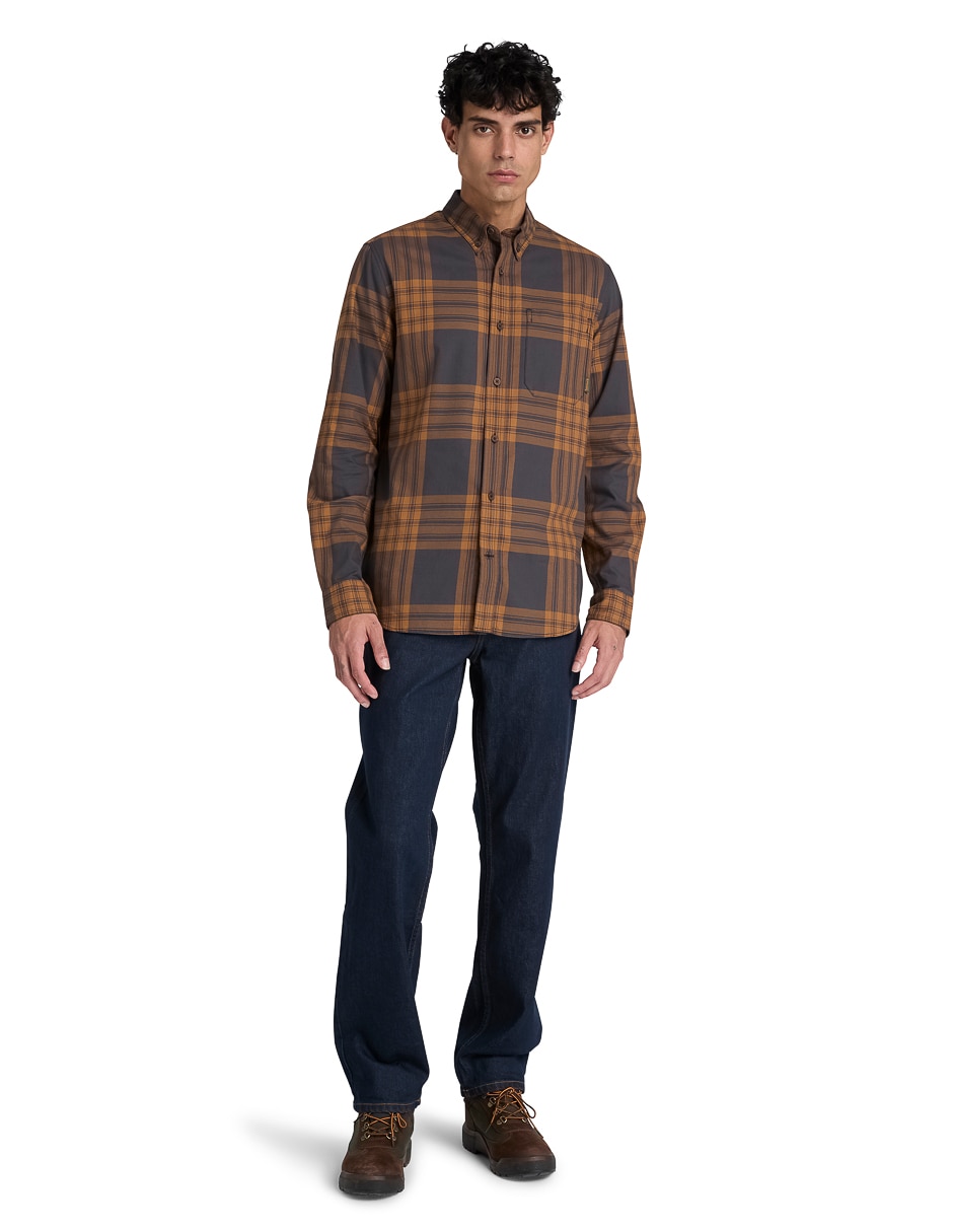 Camisa casual manga larga para hombre 2