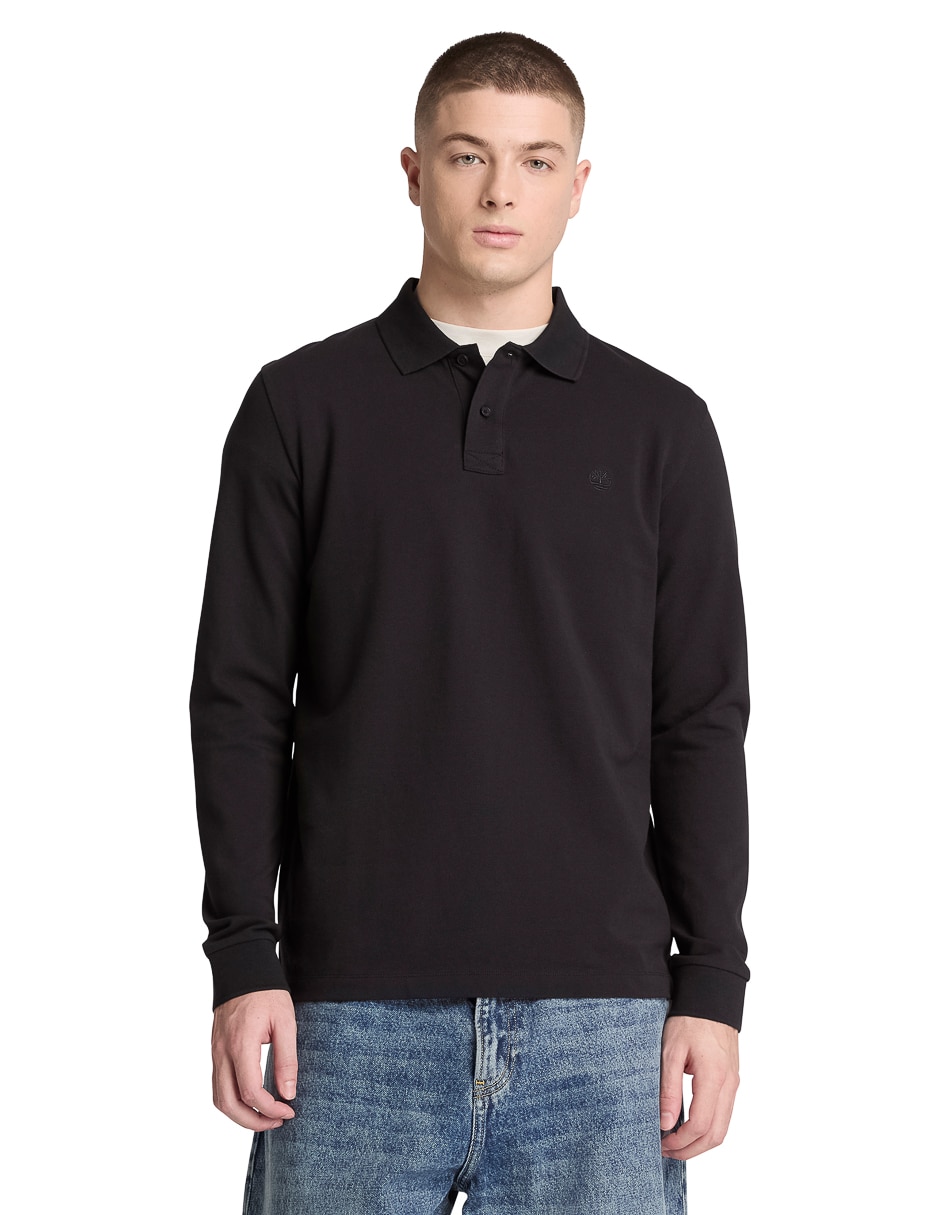 Playera timberland cuello camisero para hombre