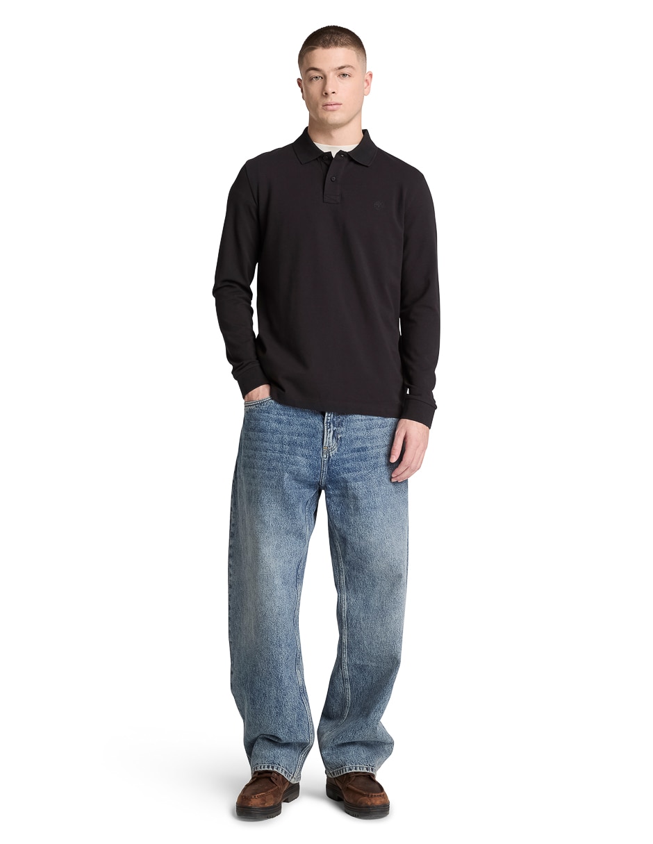 Playera timberland cuello camisero para hombre