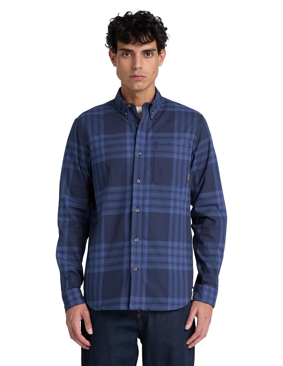 Camisa casual manga larga para hombre