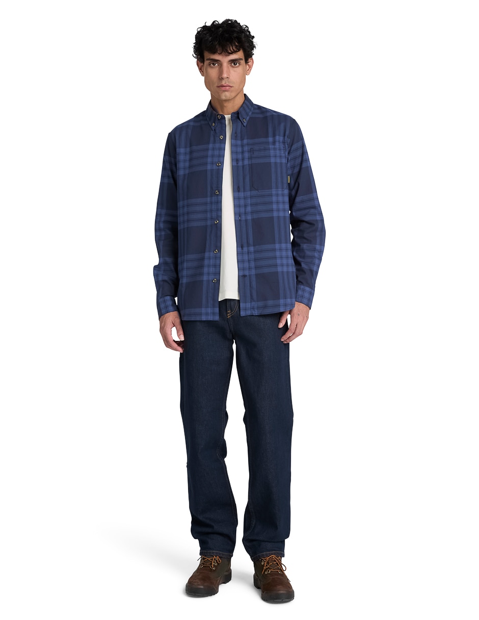 Camisa casual manga larga para hombre 2