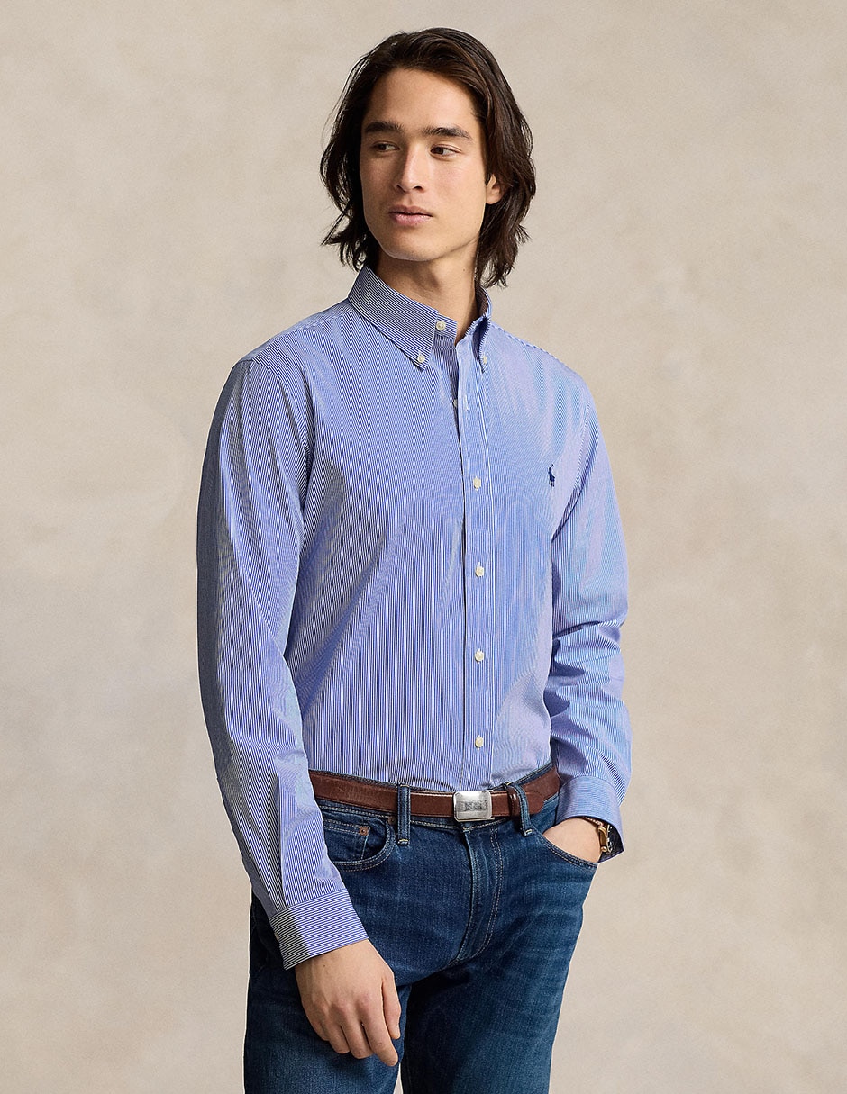 Camisa formal de algodón manga larga para hombre Camisa formal de algodón manga larga para hombre