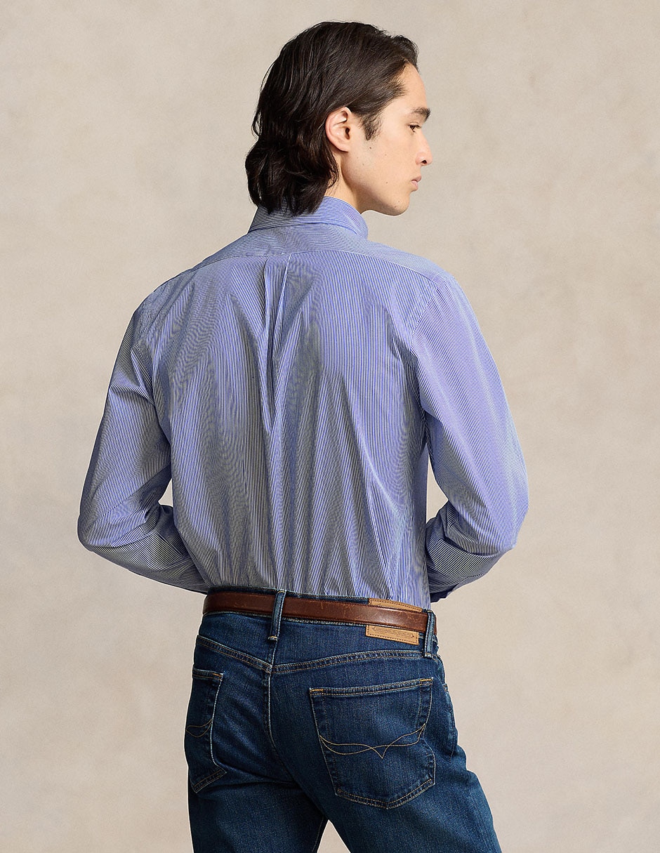 Camisa formal de algodón manga larga para hombre 2