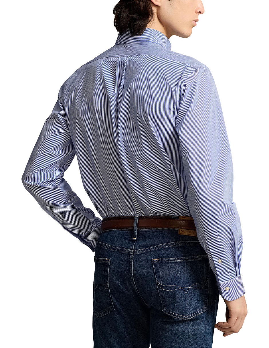 Camisa formal de algodón manga larga para hombre 6