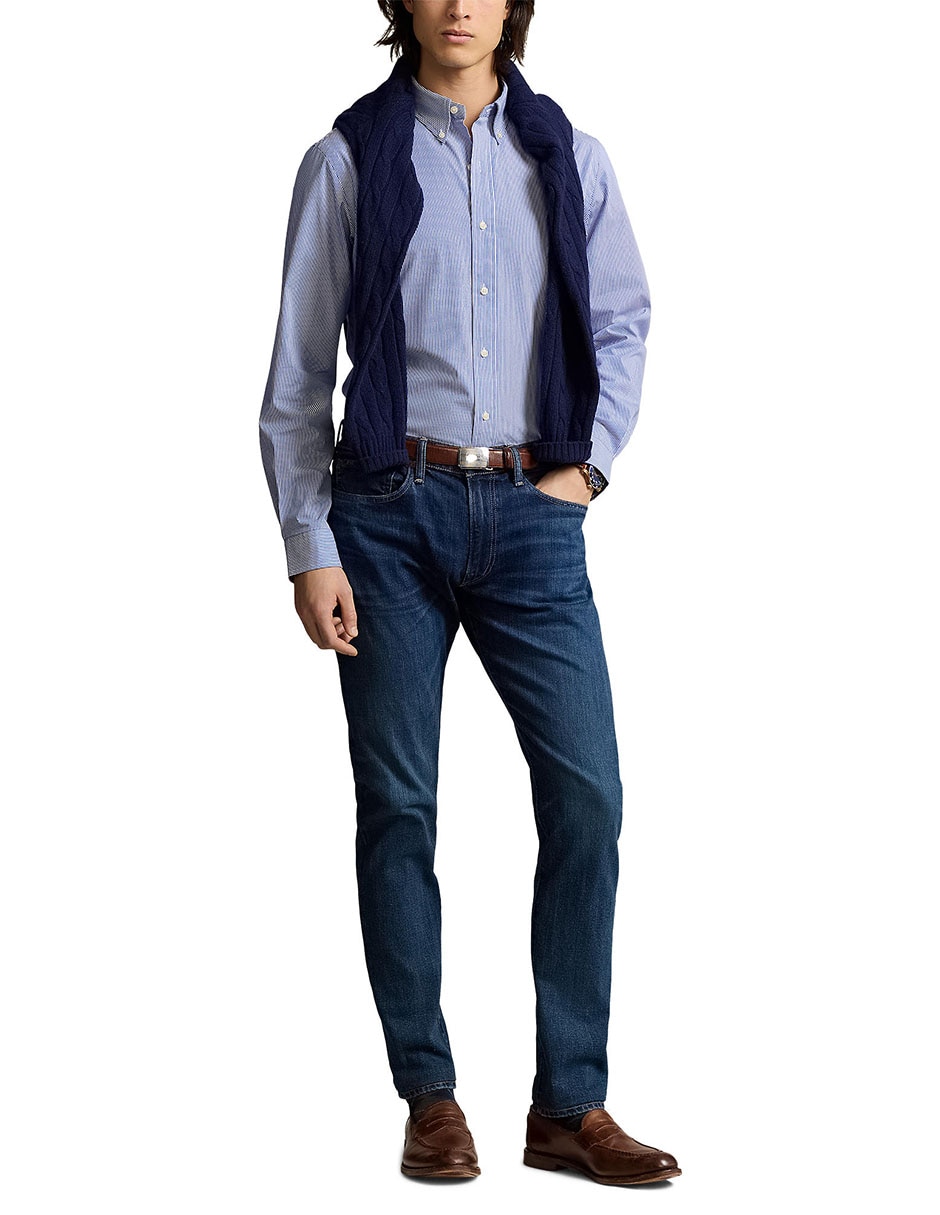 Camisa formal de algodón manga larga para hombre 7