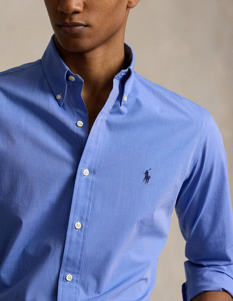Camisa formal de algodón manga larga para hombre 7
