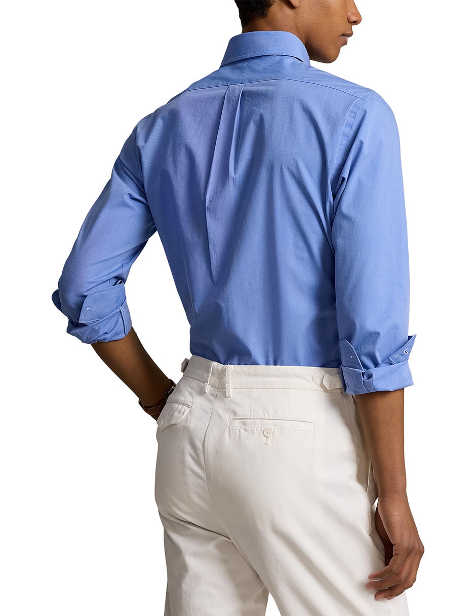 Camisa formal de algodón manga larga para hombre 10