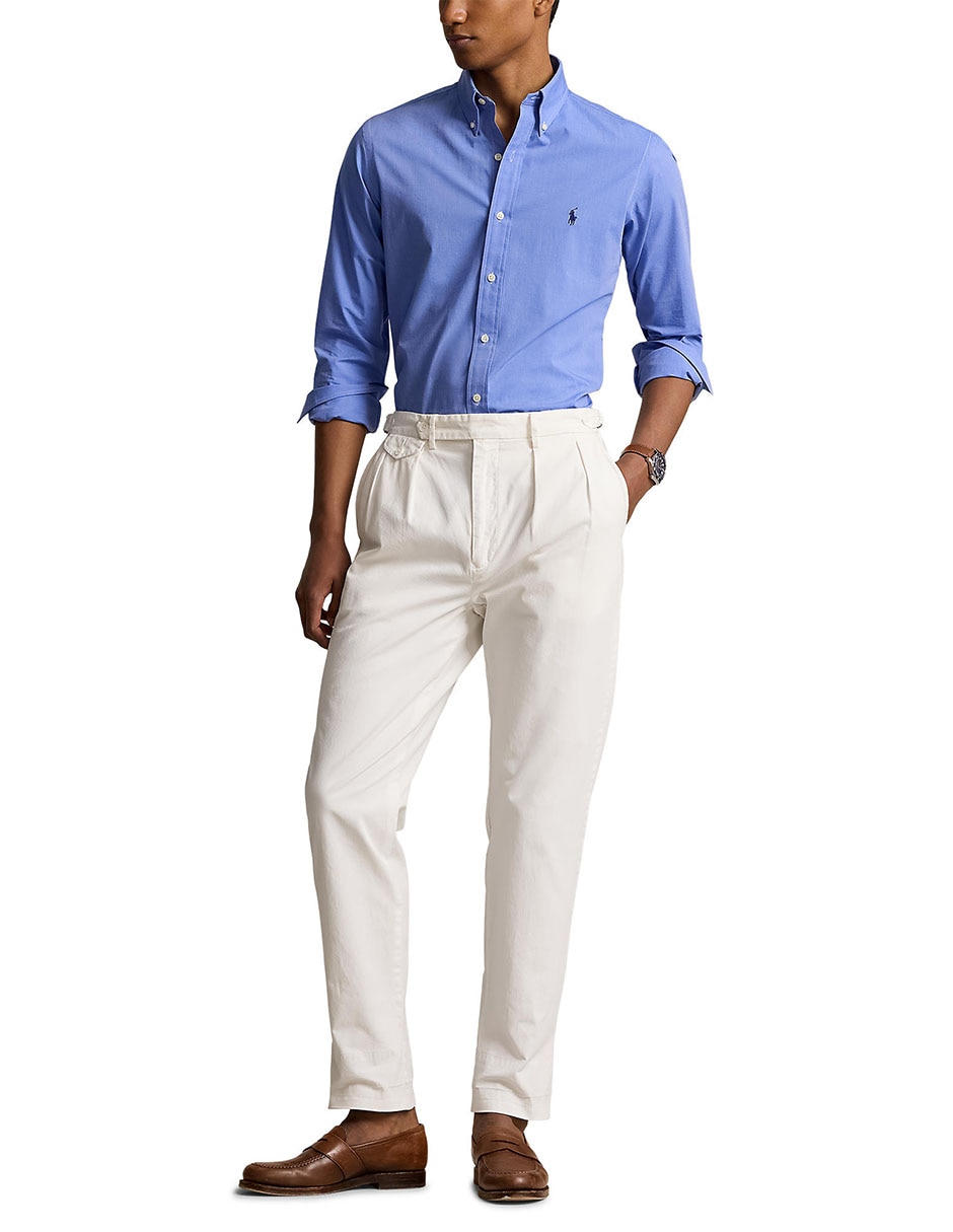 Camisa formal de algodón manga larga para hombre 11
