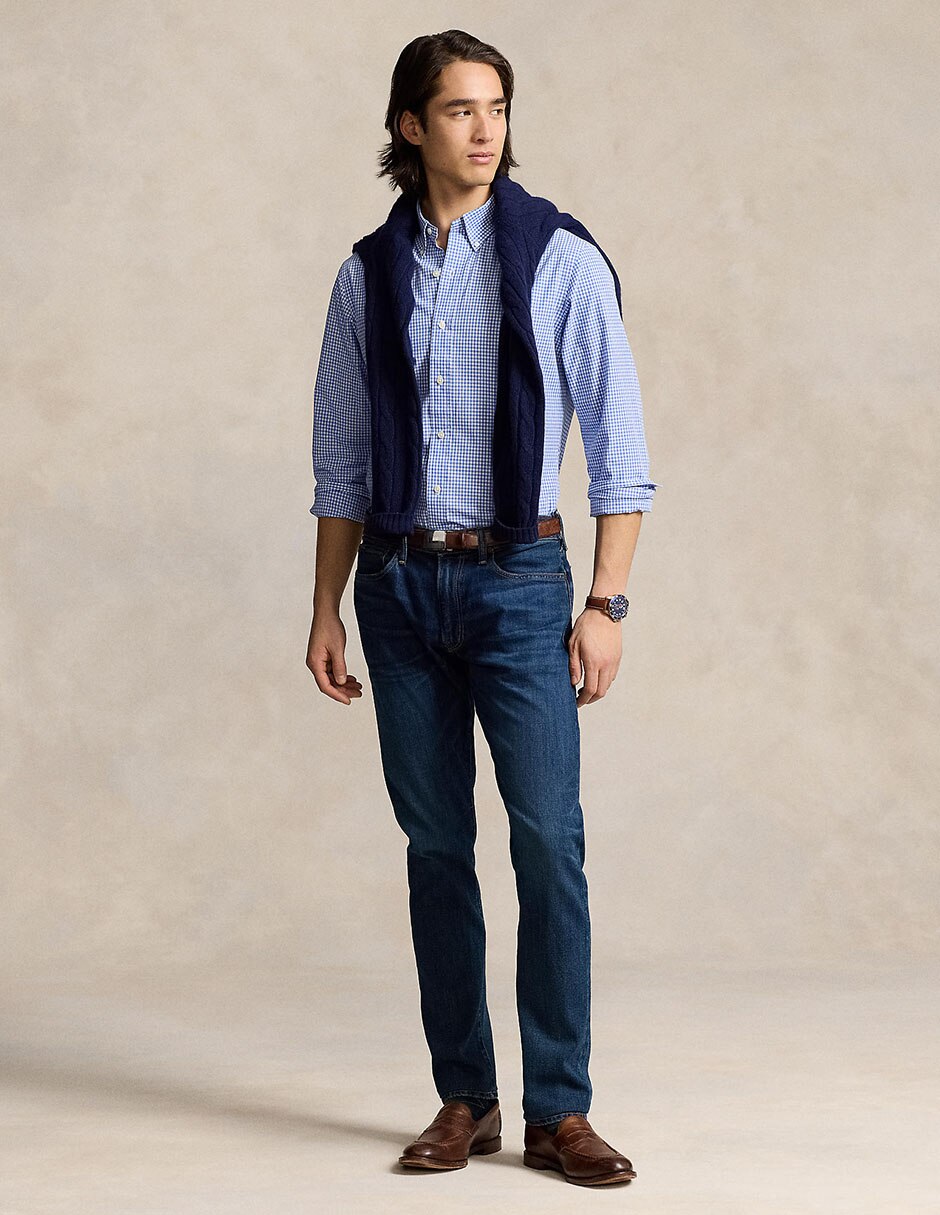 Camisa formal de algodón manga larga para hombre 4