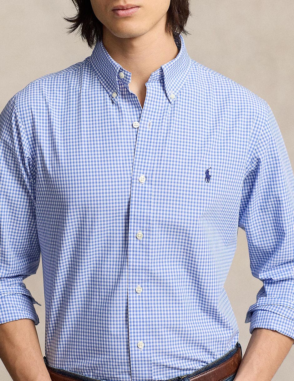 Camisa formal de algodón manga larga para hombre 7