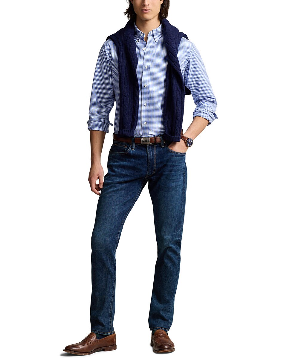 Camisa formal de algodón manga larga para hombre 11