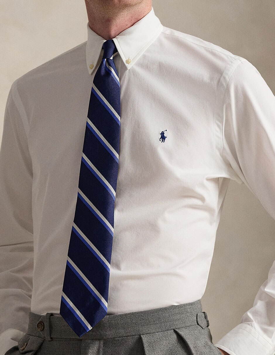Camisa formal de algodón manga larga para hombre 4