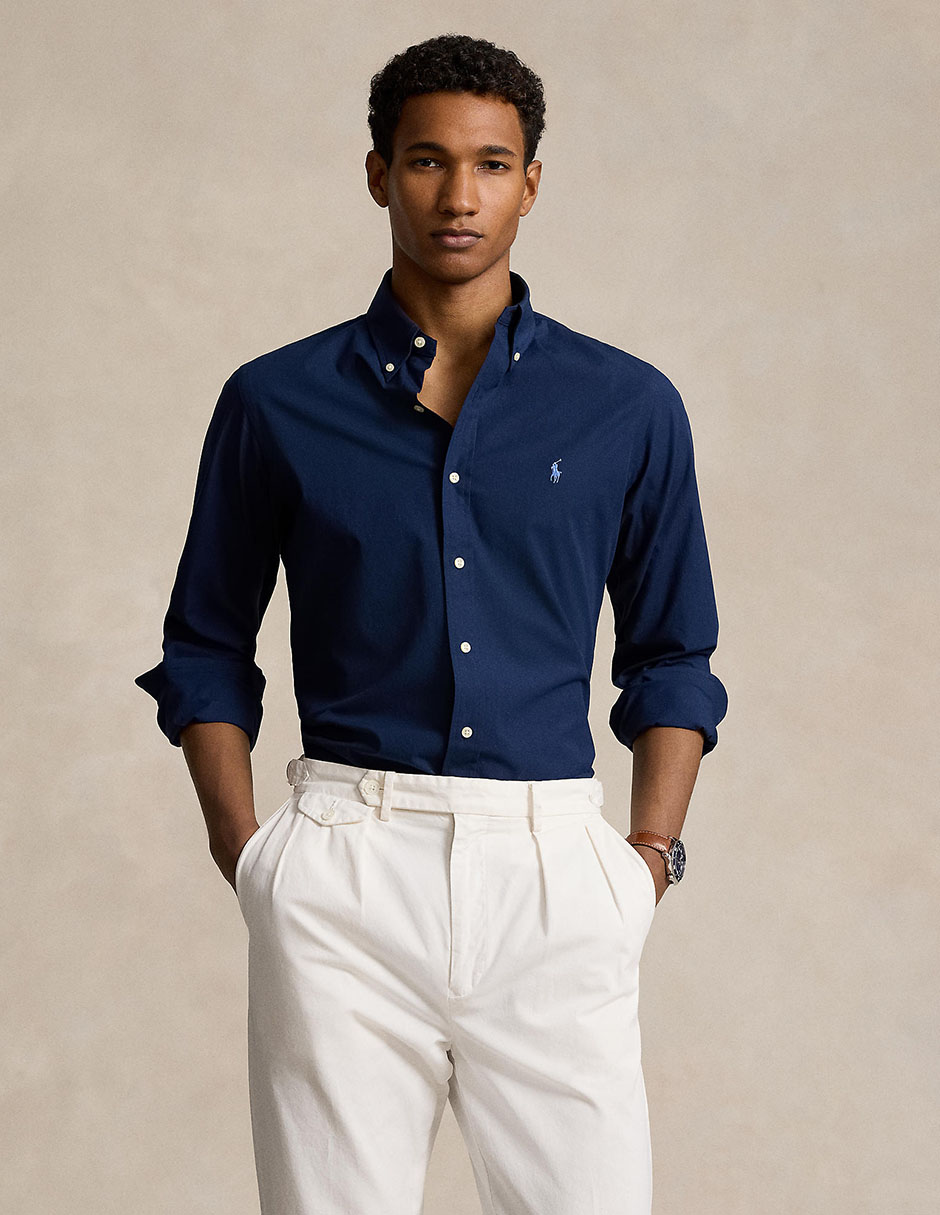 Camisa formal de algodón manga larga para hombre Camisa formal de algodón manga larga para hombre