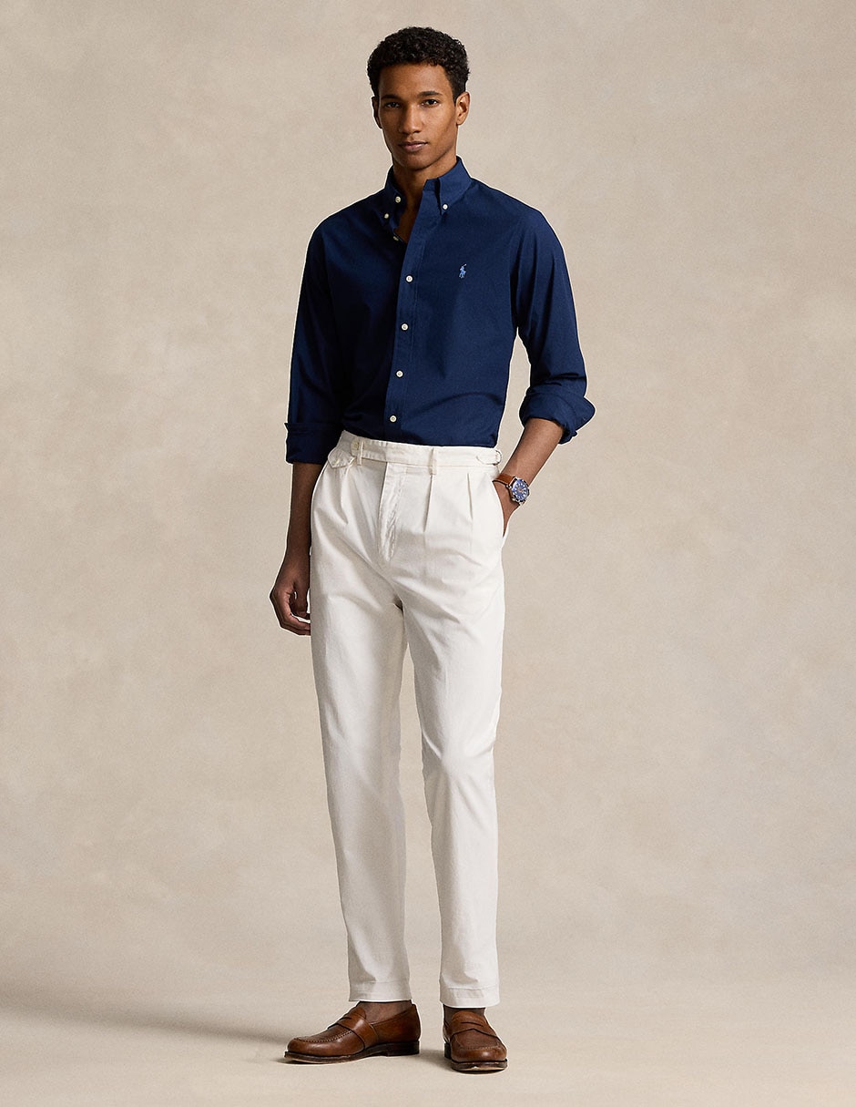Camisa formal de algodón manga larga para hombre 3