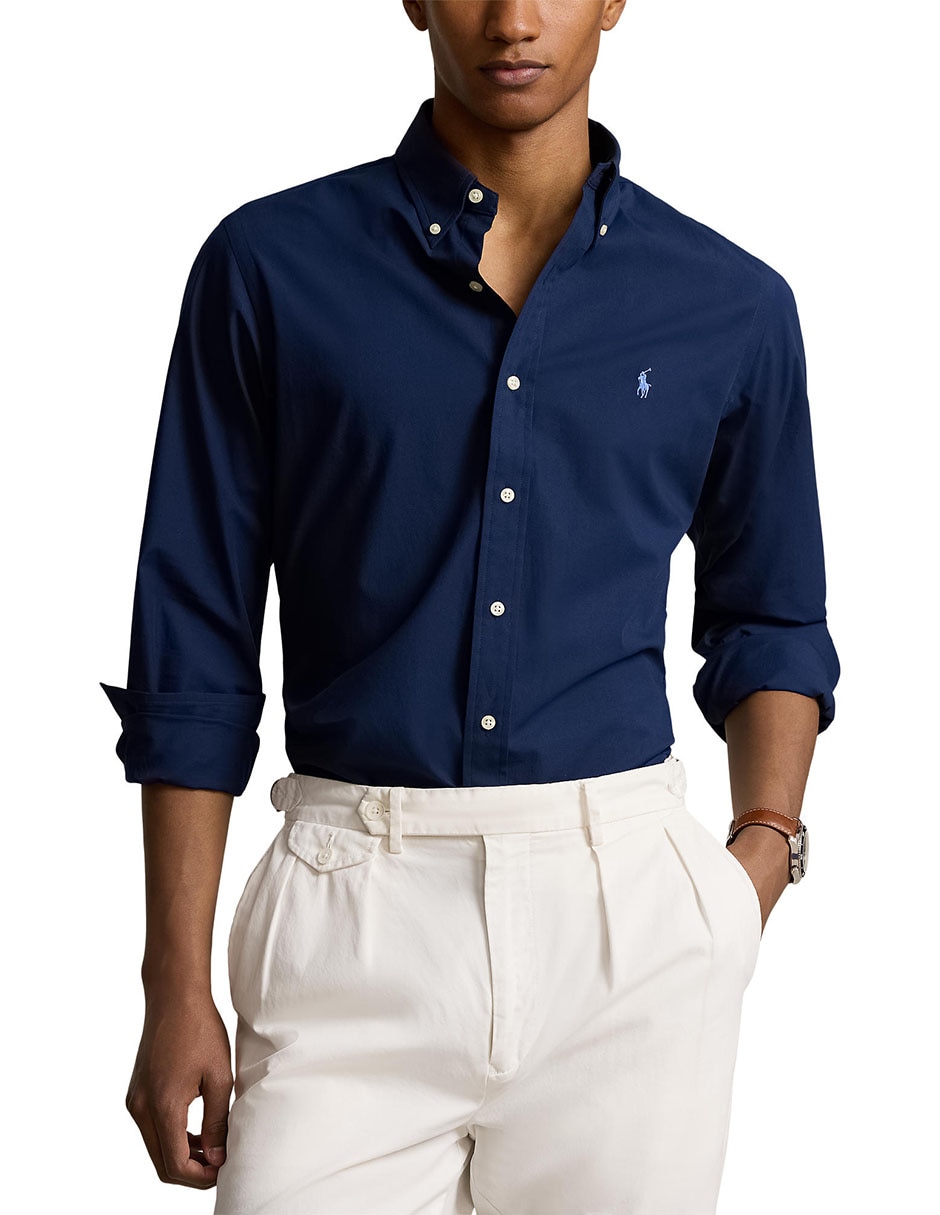 Camisa formal de algodón manga larga para hombre 5