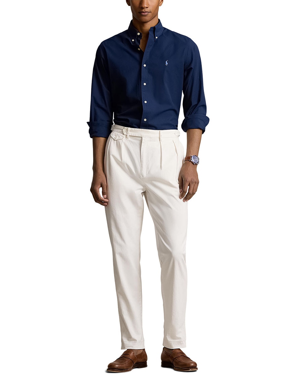 Camisa formal de algodón manga larga para hombre 7