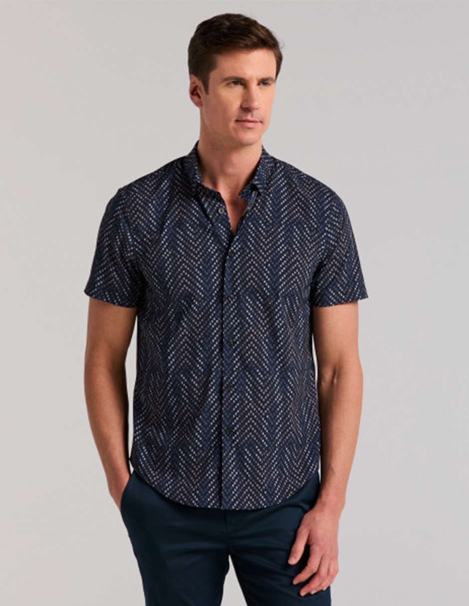 Camisa casual manga corta para hombre
