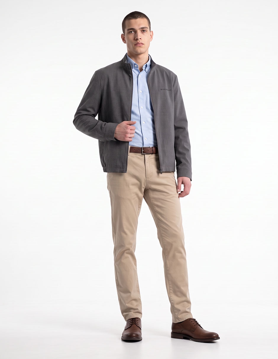 Chamarra casual con bolsillos para hombre