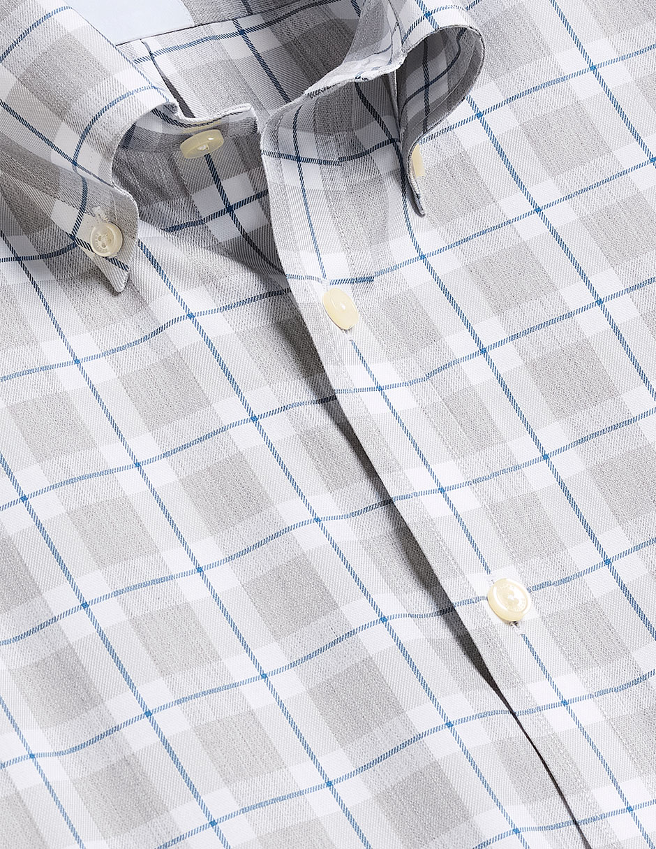Camisa business casual de algodón manga larga para hombre 4