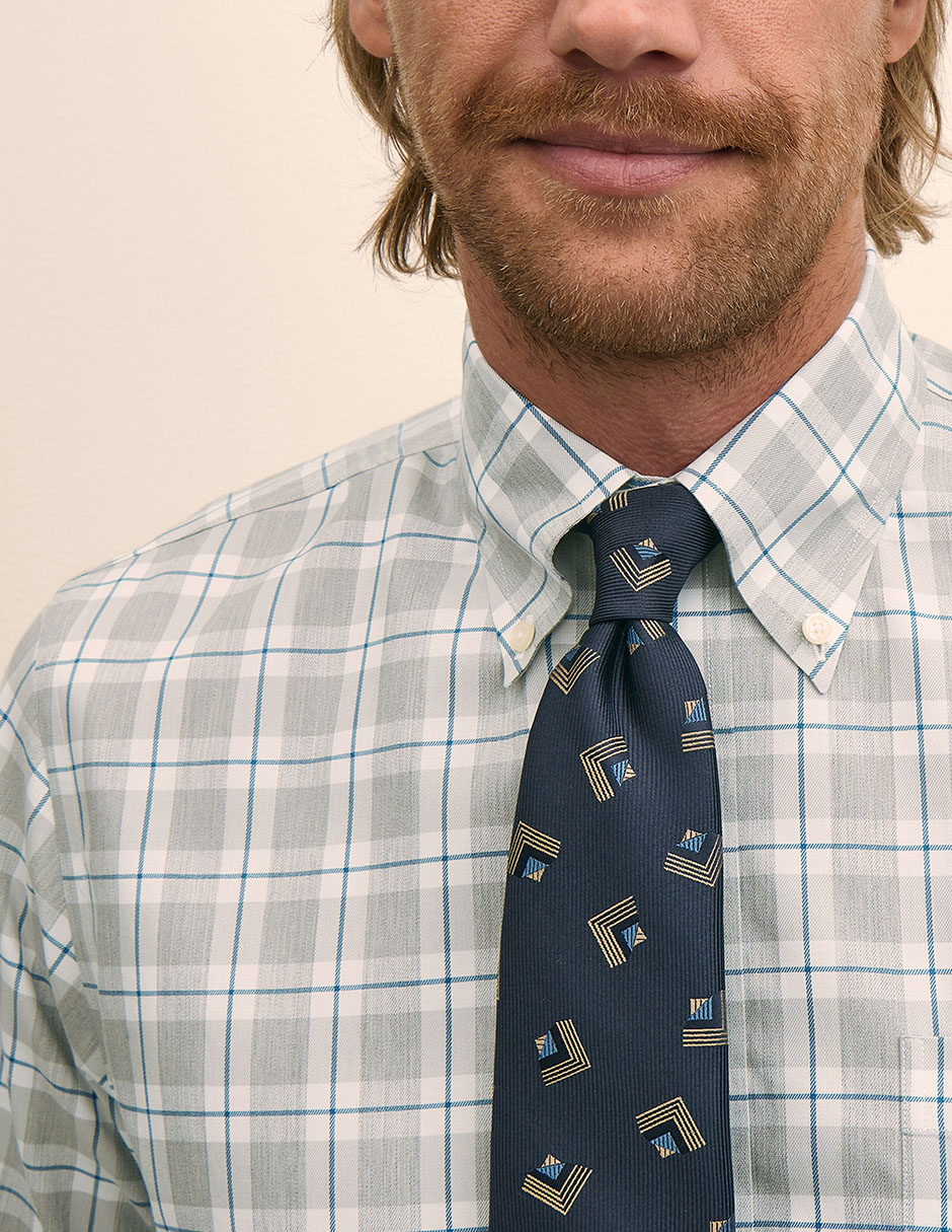 Camisa business casual de algodón manga larga para hombre 3