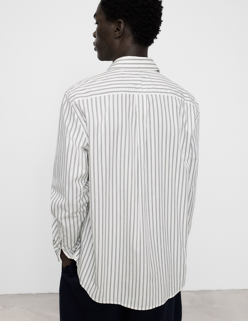 Camisa casual de algodón manga larga para hombre 3
