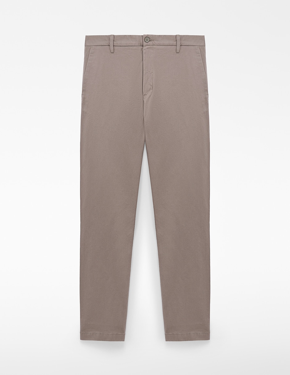 Pantalón chino regular de algodón para hombre 5