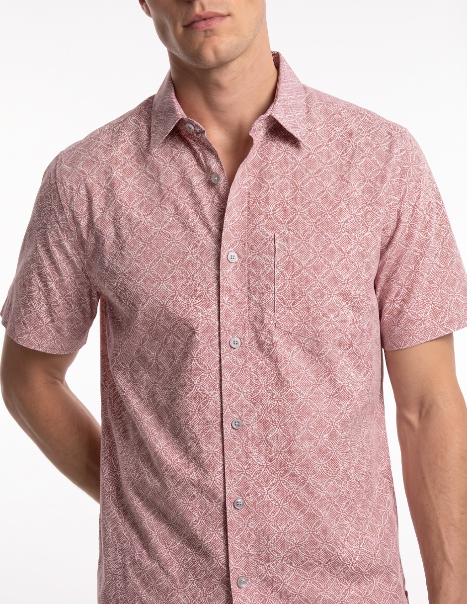 Camisa casual manga corta para hombre 4