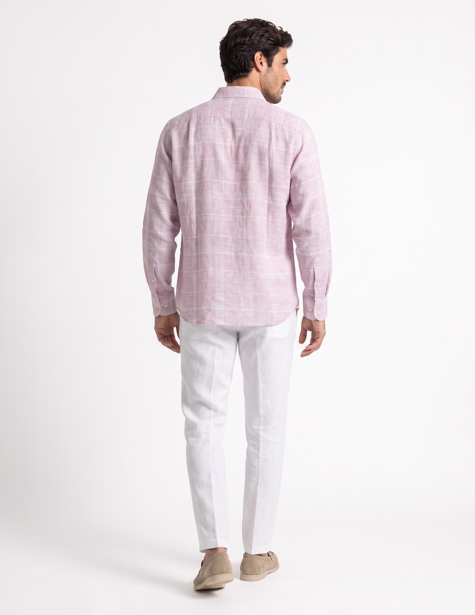 Camisa casual manga larga para hombre 2