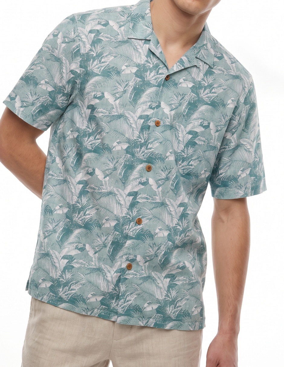 Camisa casual manga corta para hombre 4